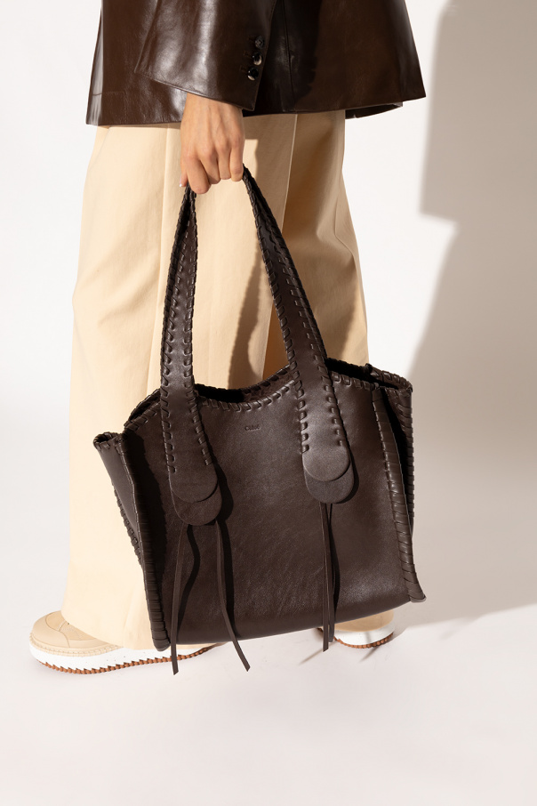 Brown 'Mony Medium' shopper bag Chloé - chloe marcie double carry two way  bag sandgelb leder - SchaferandweinerShops WF